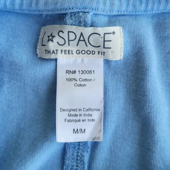 LSpace Baby Blue Cutout Aura Mini Dress Twist Knot Waist Casual Summer Medium M - Picture 8 of 10